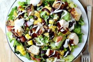 BBQ Chicken & Summer Salad with Paleo Ranch Dressing