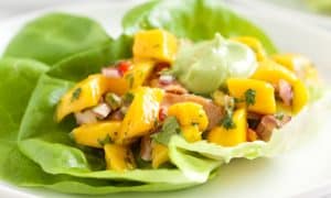 Grilled Fish Lettuce Tacos with Coleslaw