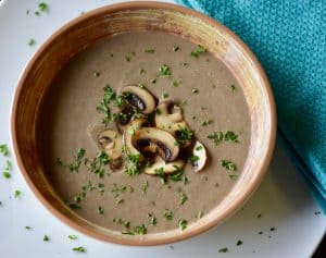 Mushroom Cream and Pesto Salad