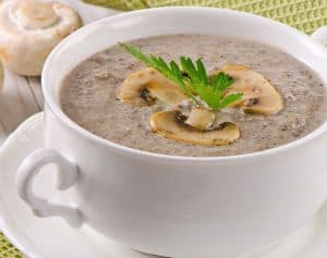 Mushroom Cream and Pesto Salad