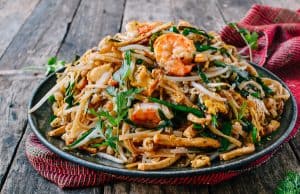 Shrimp Pad Thai Brown Rice Noodles