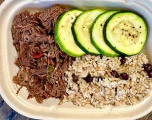 Ropa Vieja with roasted sweet potatoes