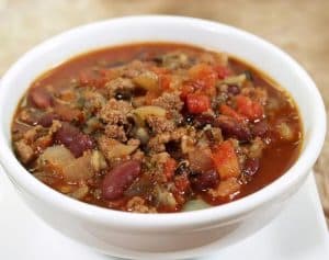 Beef Chili with Brown Rice