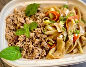 Pork Larb w/ Veggie Pad See Ew