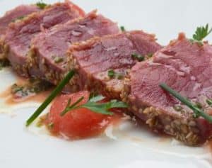 Furikake Ahi with Mixed Greens & Asian Dressing