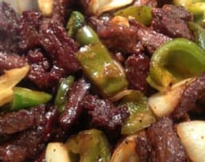 Hibachi steak w/ coconut aminos bbq sauce and veggies