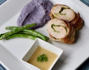 Baked Turkey with Spinach Sauce