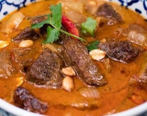 Almond Butter Beef Penang Curry