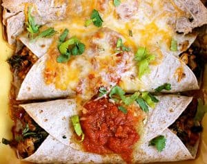 Ground Tofu Enchiladas
