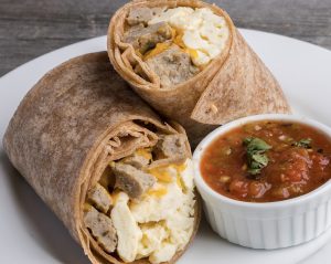 Breakfast Burrito w/ Mango Salsa